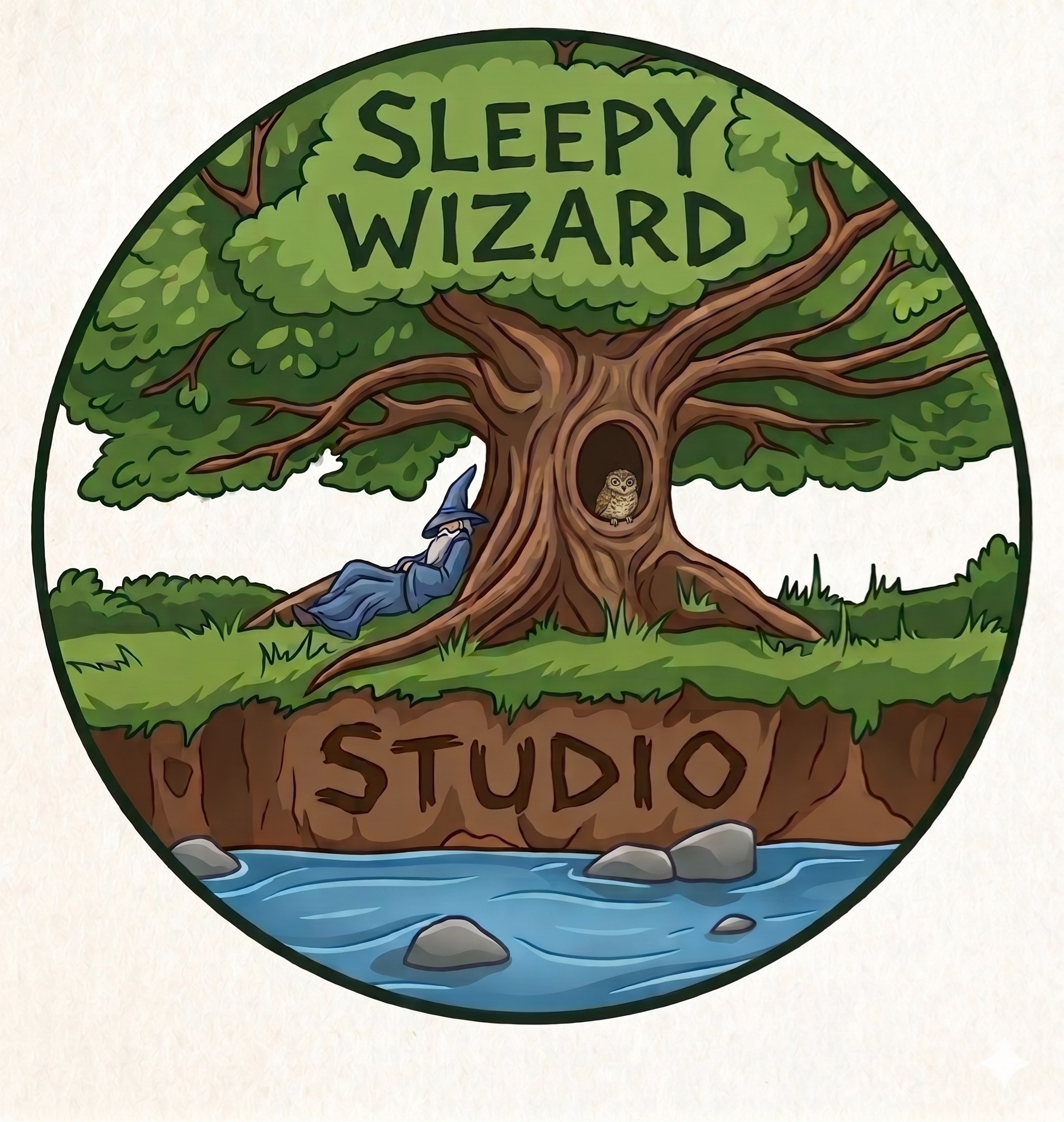 Sleepy Wizard Studio Logo